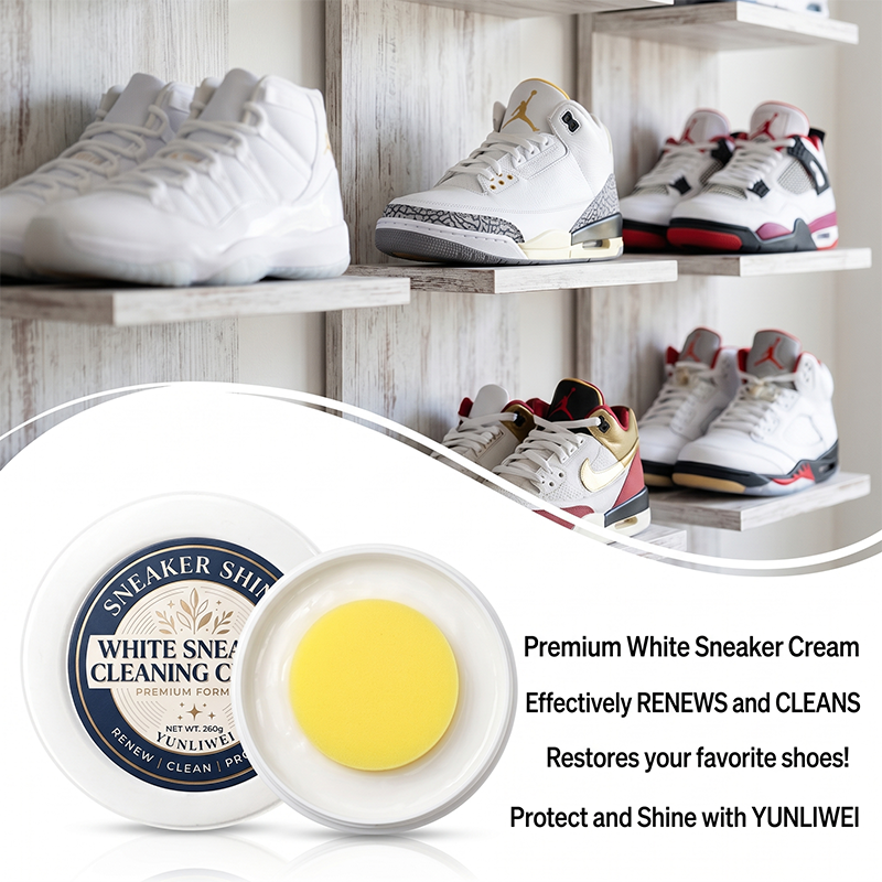 White Sneaker Care Kit - YUNLIWEI Waterless White Shoe Cleaner Cream