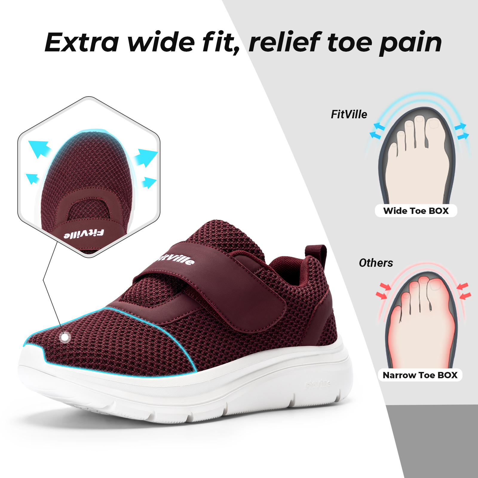 FitVille Women's Shoes Wide Di – обзор и цена Sneaker Care